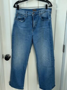 MOTHER Rambler Zip Flood in Medium Blue Wash size 31
